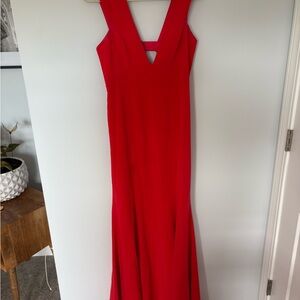 JAYGODFREY Vibrant Red Backless Dress